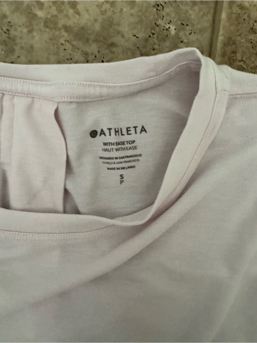Athleta With Ease long Sleeve tee in light pink - Picture 3 of 3